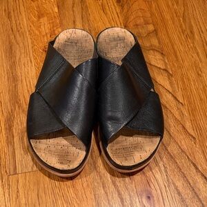 Koke-Ease Black Leather Sandals
